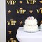 8 ft Gold VIP Crown Design Printed Vinyl Photo Backdrop Banner Party Decorations
